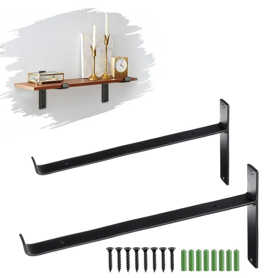 20/25/30cm Rustic Wall Shelf Brackets Heavy Duty Industrial Angle Braces Shelving Bracket Image 2