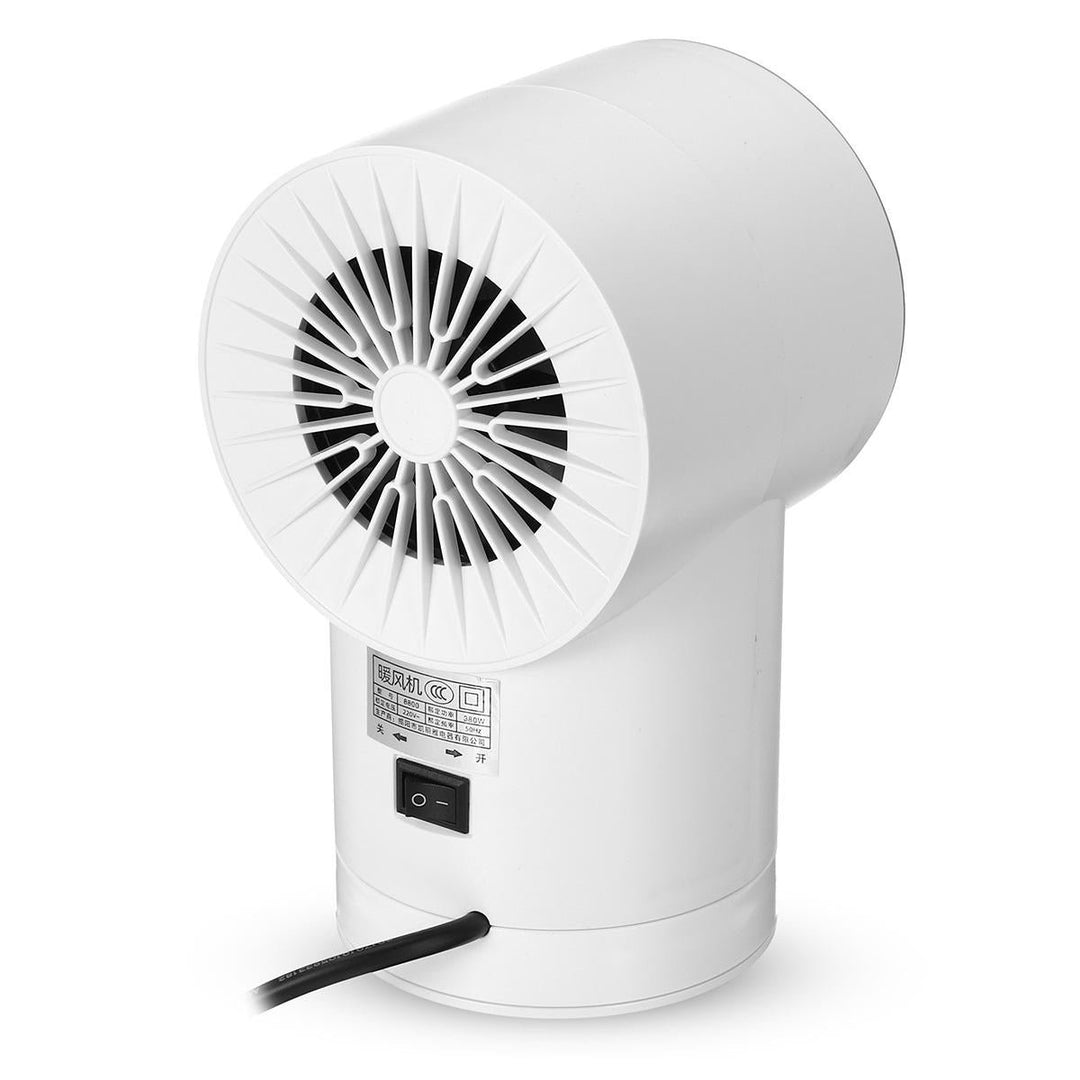 220V 800W Mini Space Heater Small Desktop Fan Shakeable Electric Warmer Heating Fan Image 5