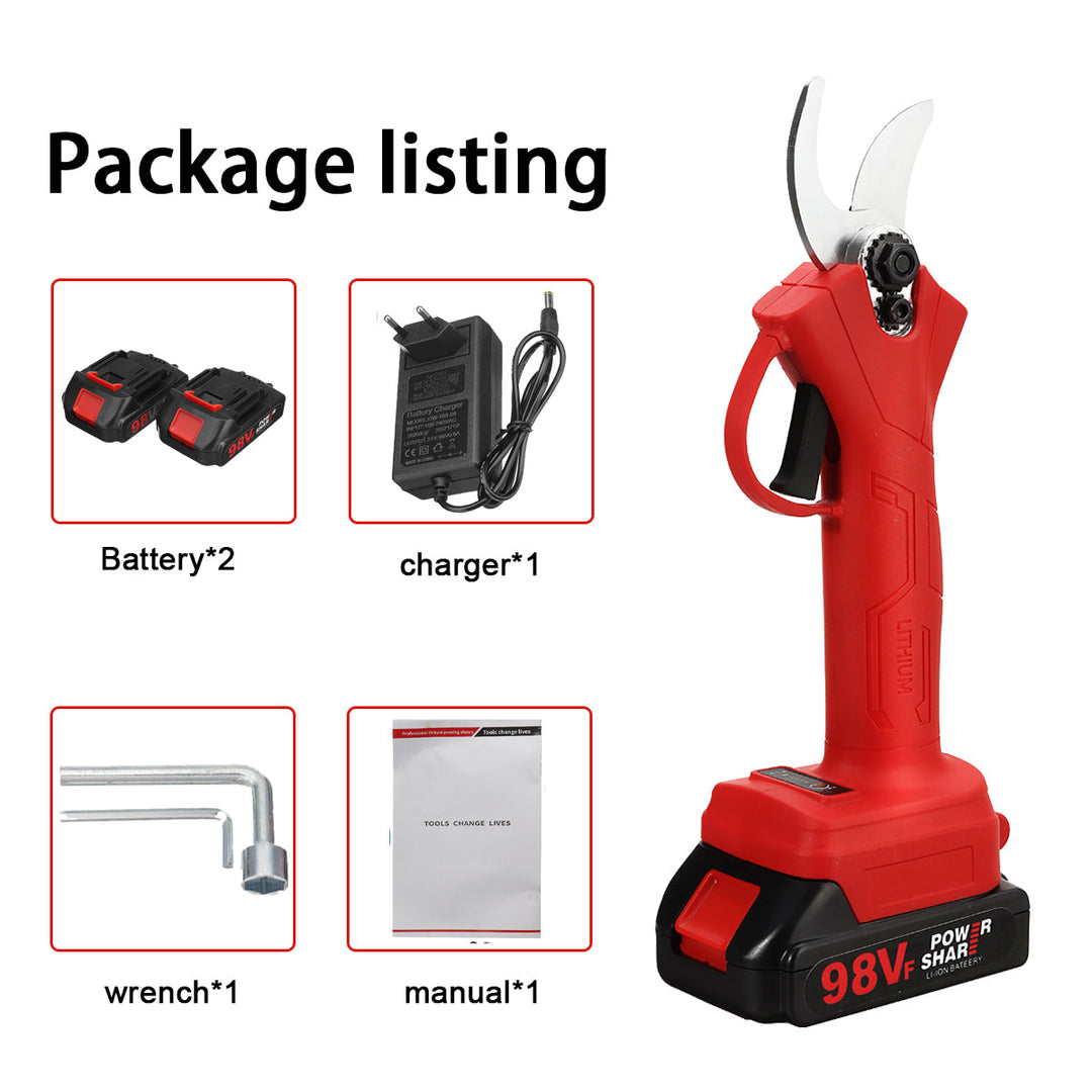 21V 30mm Cordless Electric Scissors 3 Gears Pruning Shears Tree Branch Pruner Garden Tools Image 3