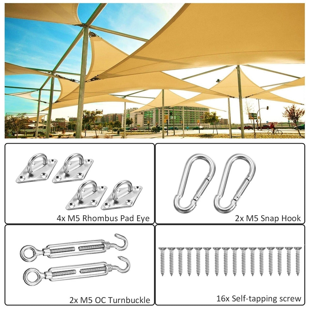 24pcs Sun Shade Sail Accessories for Triangle or Square Shade Sail Replacement Fitting Tools Image 12