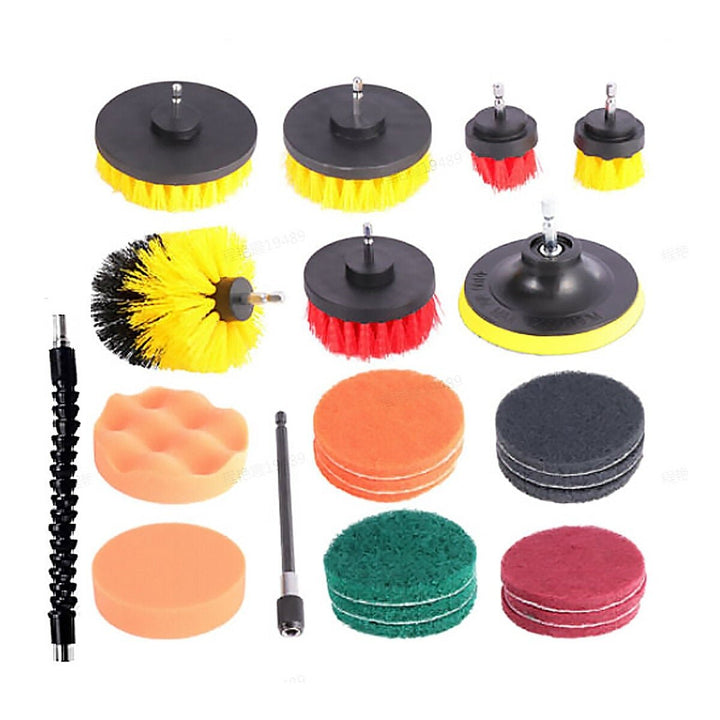 23pcs Cleaning Drill Brush Cleaner Combo Tool Kit Electric Drill Power Scrubber Image 2