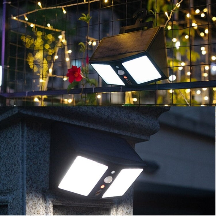 20W 360LED Waterproof Solar Light Human Sensor Outdoor Garden Security Wall Lamp + Remote Control Image 4