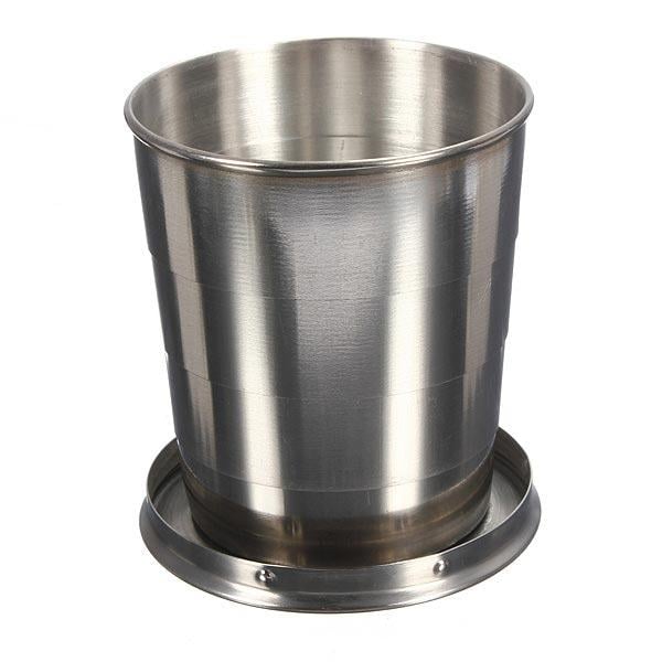 240ml 4oz Stainless Steel Portable Folding Telescopic Travel Cup Image 2