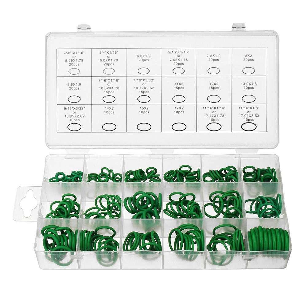 270Pcs Green Nitrile Rubber O-Ring Tap Washer Gasket Set Seal Metric Assortment Plumbing Kit Image 1