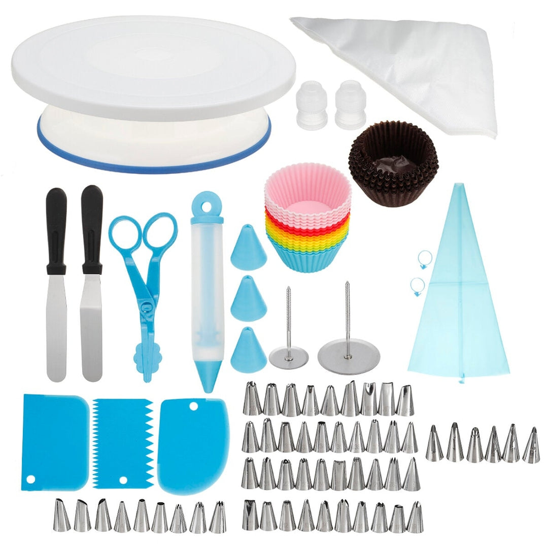 288Pcs Cake Decoratin Supplies Pieces Kit Baking Tools Turntable Kitchen Accessories Image 1