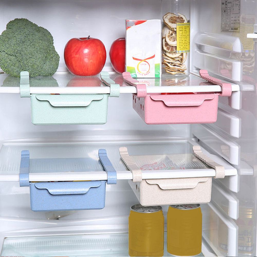 2L Refrigerator Storage Rack Food Organizer Shelf Box Pull-out Drawer Holder Camping Picnic Image 2