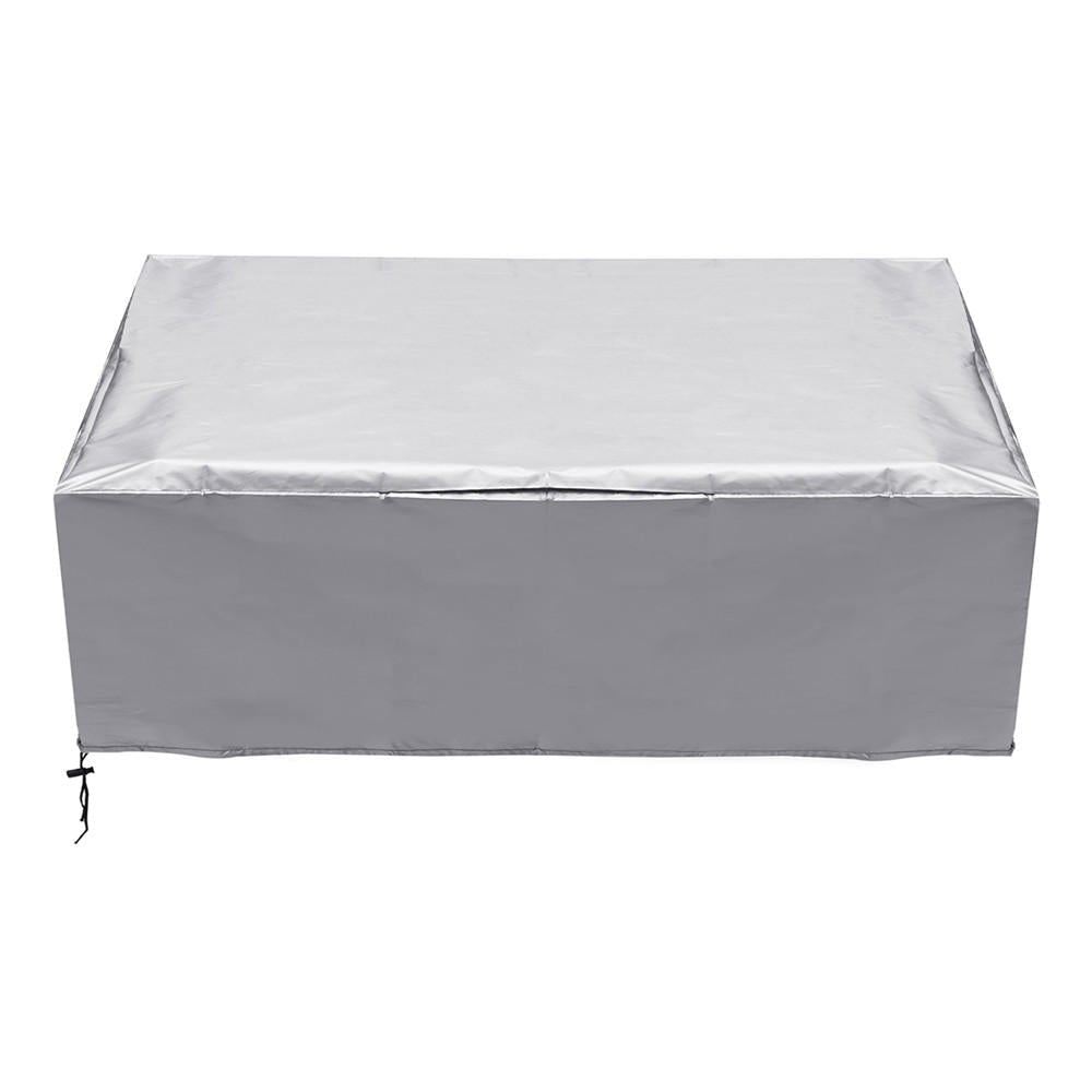 280x280x80cm 210D Polyester Anti-Dust Sofa Barbecue Stove Furniture Waterproof Cover Black/Silver Image 7