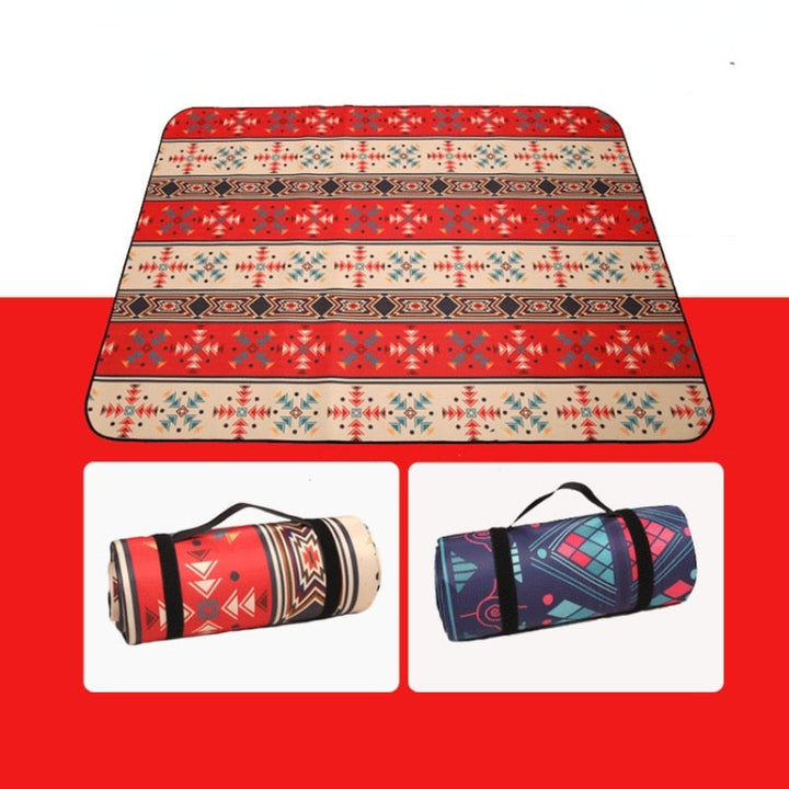 2Mx2M Outdoor Ethnic Camping Mat Thickened Outdoor Picnic Mat Picnic Cloth Floor Mat Portable Waterproof and Image 2