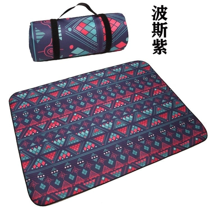 2Mx2M Outdoor Ethnic Camping Mat Thickened Outdoor Picnic Mat Picnic Cloth Floor Mat Portable Waterproof and Image 1