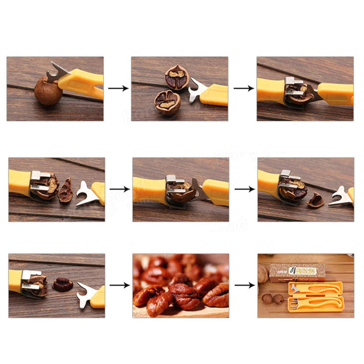 2Pcs Quick Nutcracker Walnut Pliers Sheller Home WalNutcracker Nut Opener Image 4