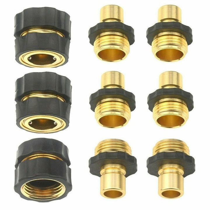 3/4 Water Pipe Connectors Garden Hose Quick Connect Set Quick-Connect Hose Tap Connector Adapter Image 1