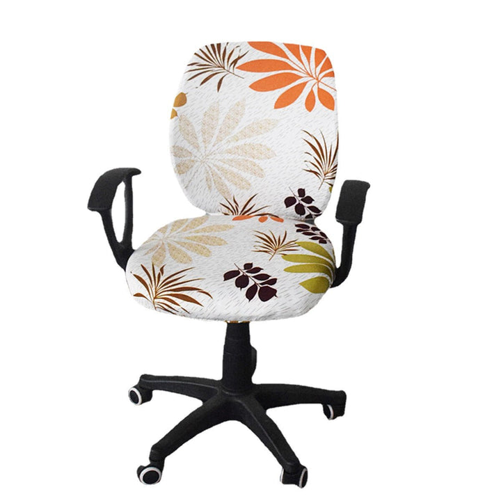 2Pcs/set Elastic Office Chair Cover Computer Rotating Chair Protector Stretch Armchair Seat Slipcover Home Office Image 6