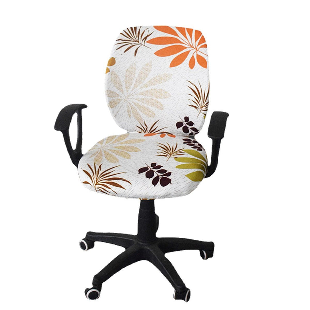 2Pcs/set Elastic Office Chair Cover Computer Rotating Chair Protector Stretch Armchair Seat Slipcover Home Office Image 1