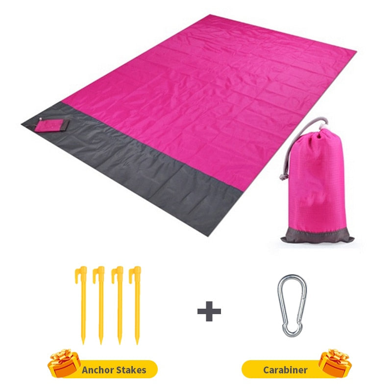 2x2.1m Waterproof Pocket Beach Blanket Folding Camping Mat Mattress Portable Lightweight Mat Outdoor Picnic Mat Sand Image 2