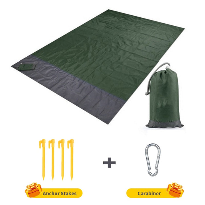 2x2.1m Waterproof Pocket Beach Blanket Folding Camping Mat Mattress Portable Lightweight Mat Outdoor Picnic Mat Sand Image 3