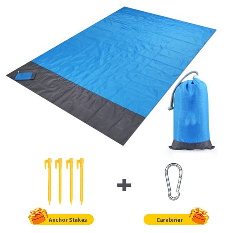 2x2.1m Waterproof Pocket Beach Blanket Folding Camping Mat Mattress Portable Lightweight Mat Outdoor Picnic Mat Sand Image 4