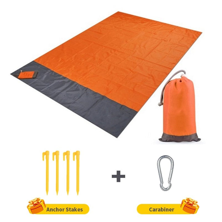 2x2.1m Waterproof Pocket Beach Blanket Folding Camping Mat Mattress Portable Lightweight Mat Outdoor Picnic Mat Sand Image 1