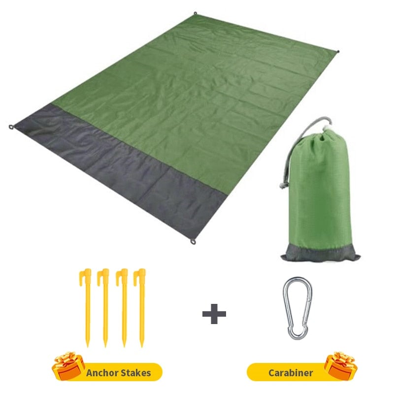 2x2.1m Waterproof Pocket Beach Blanket Folding Camping Mat Mattress Portable Lightweight Mat Outdoor Picnic Mat Sand Image 7