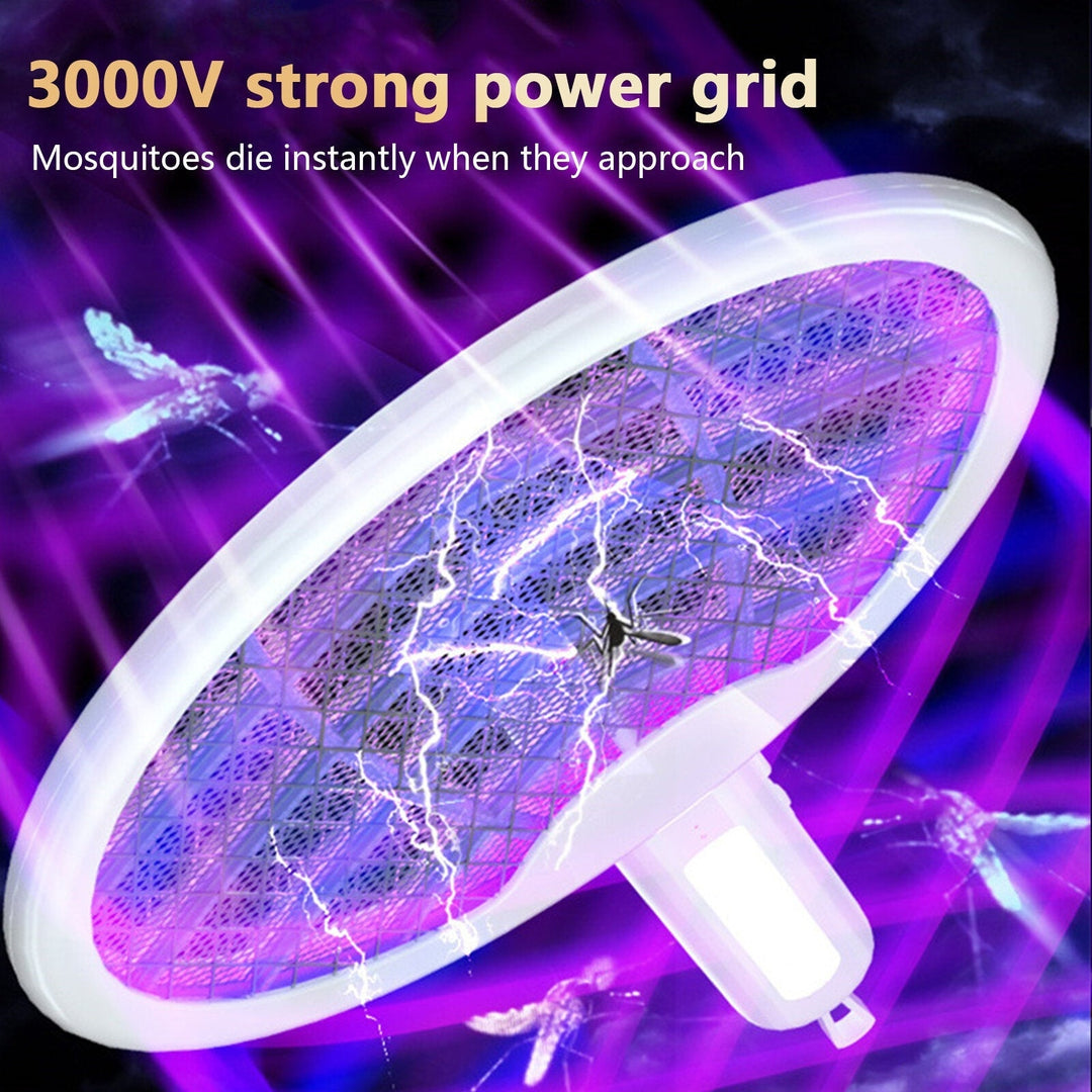 3-in-1 3000V Cordless Rechargeable Electric Mosquito Zapper and Fly Trap Lamp Image 6