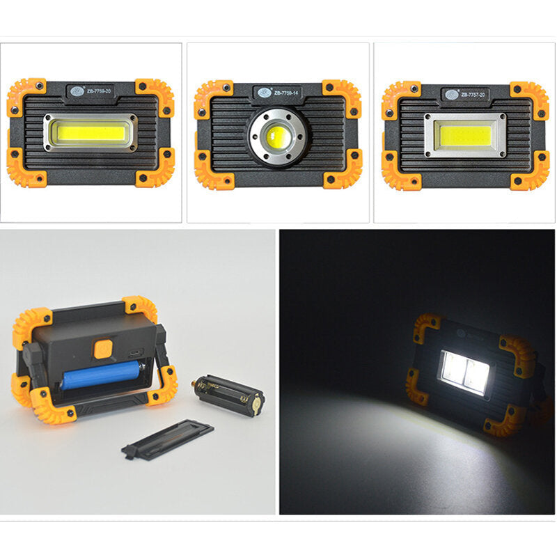 350LM Waterproof COB LED Floodlight USB Charging Outdoor Spot Work Lamp Camping Portable Searchlight Image 2