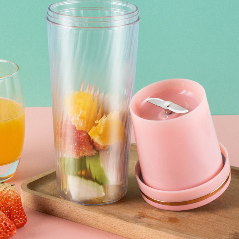 350ML Portable Juicer Cup USB Rechargeable Juicer Cup Mini Mixer Personal Size Travel Drink Juicer Cup For Travel Office Image 3