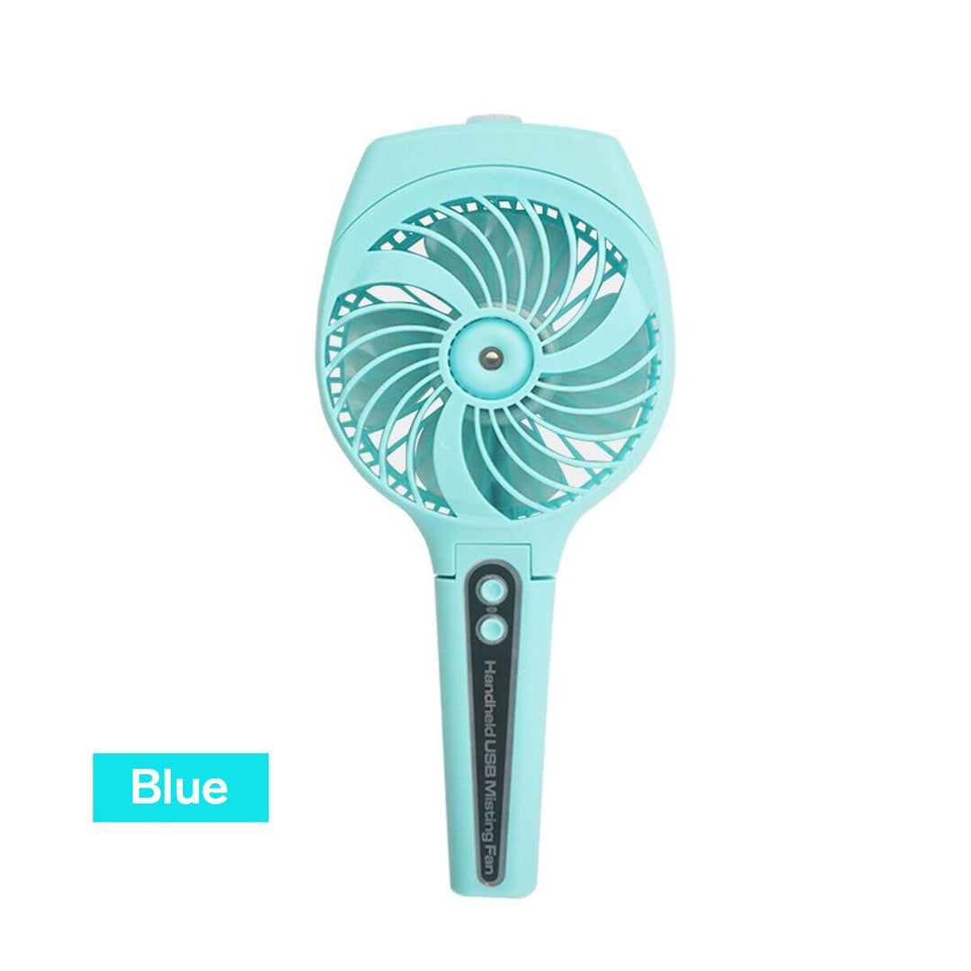 35mL 1800mAh Portable Mist Spray Cooling Fan Handheld Humidifying Mini Fan 3 Speed USB Charging Fan Image 3