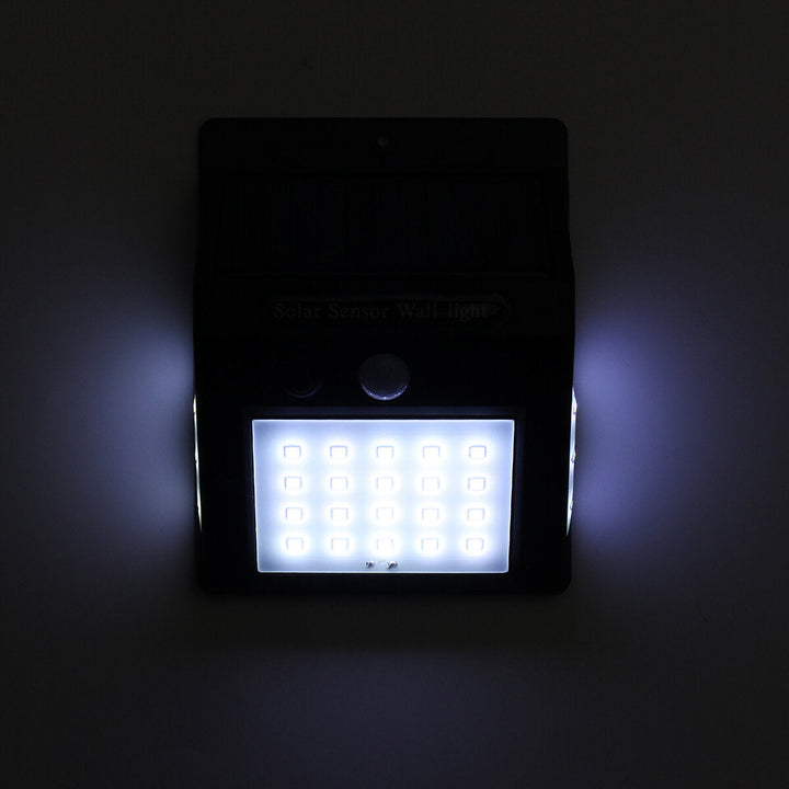 30LED Solar Light PIR Motion Sensor Wall Lamp Security Garden Outdoor 3-Side Lighting Image 7