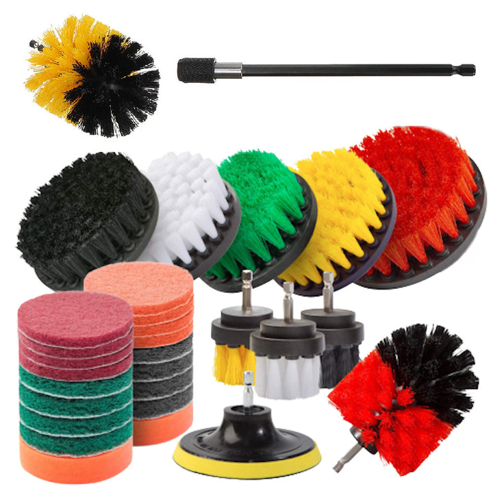 30Pcs Drill Brush Power Electric Scrubber Brush Cleaning Kit for Kitchen Grout Bathroom Image 1