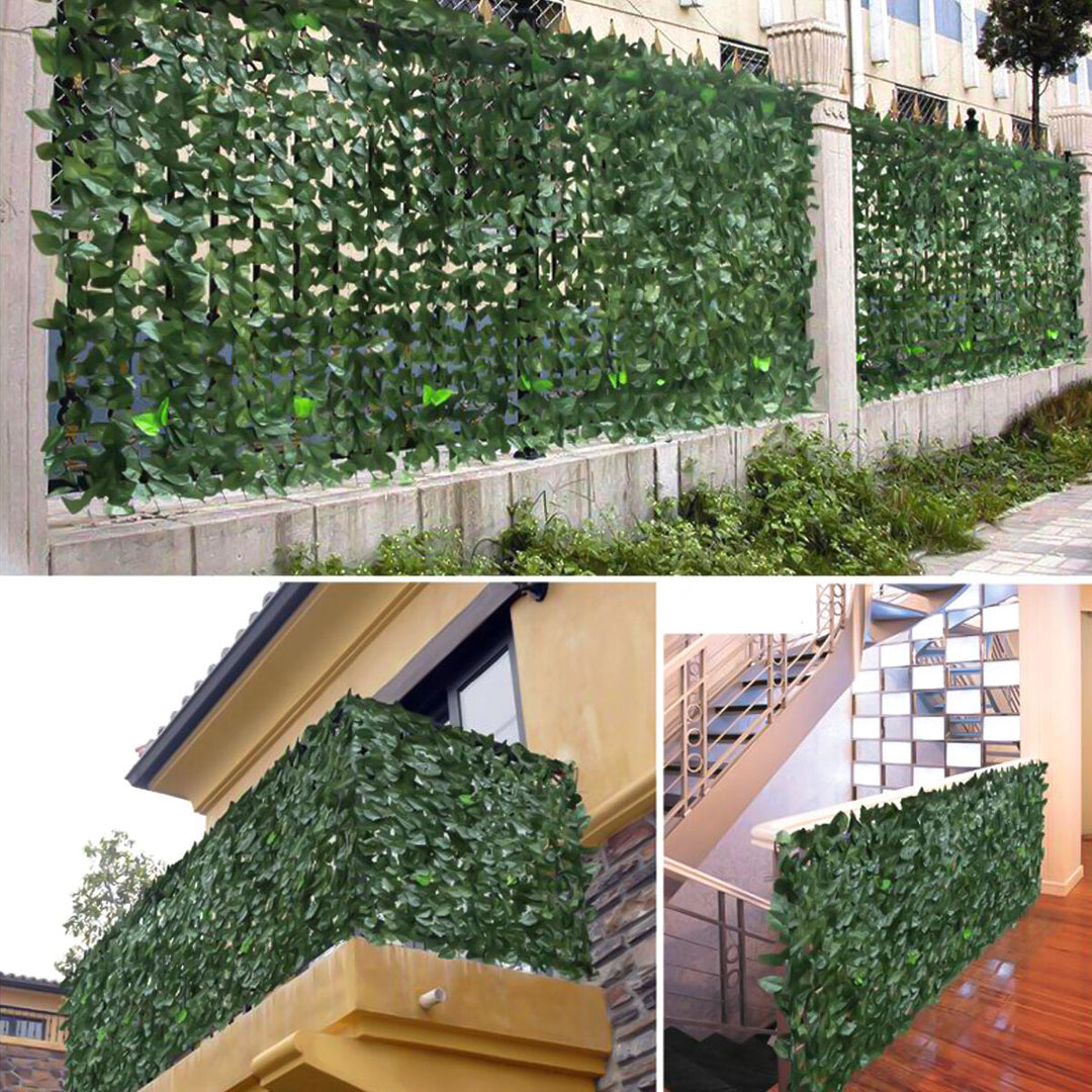 3Mx1M Artificial Faux Ivy Leaf Privacy Fence Screen Decor Panels Hedge Garden Outdoor Wall Cover Image 4