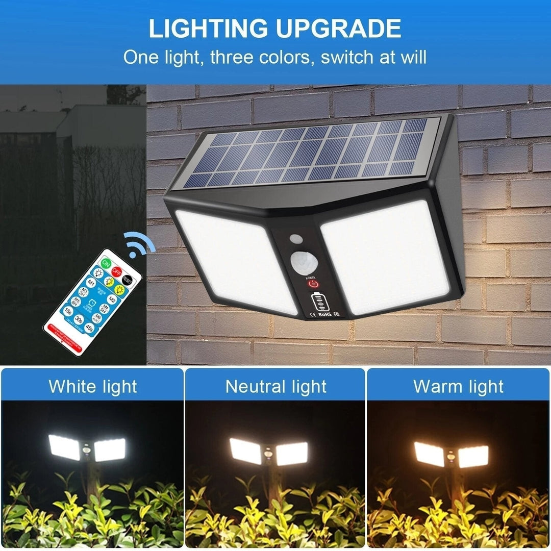 360LED Solar Light Wall Lamps 12000mAh 6 Modes Motion Sensor IP65 Waterproof Outdoor Yard Garden Street Induction Night Image 4