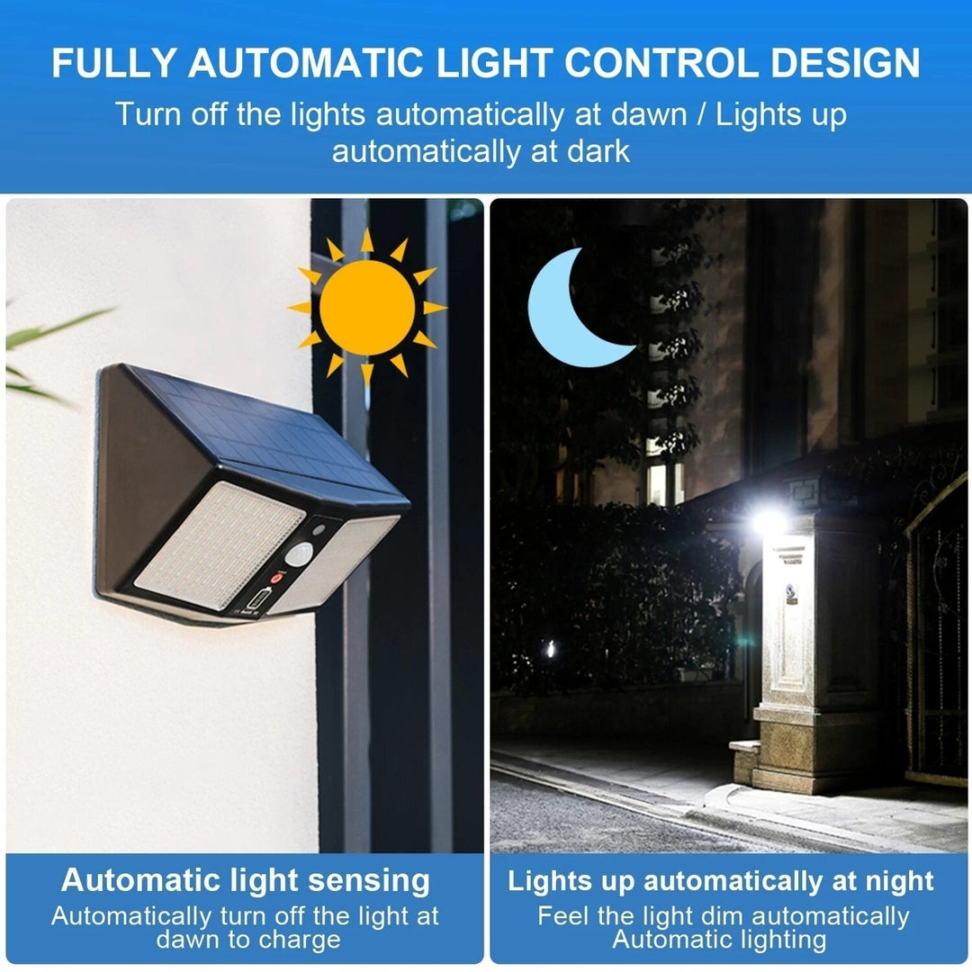 360LED Solar Light Wall Lamps 12000mAh 6 Modes Motion Sensor IP65 Waterproof Outdoor Yard Garden Street Induction Night Image 5