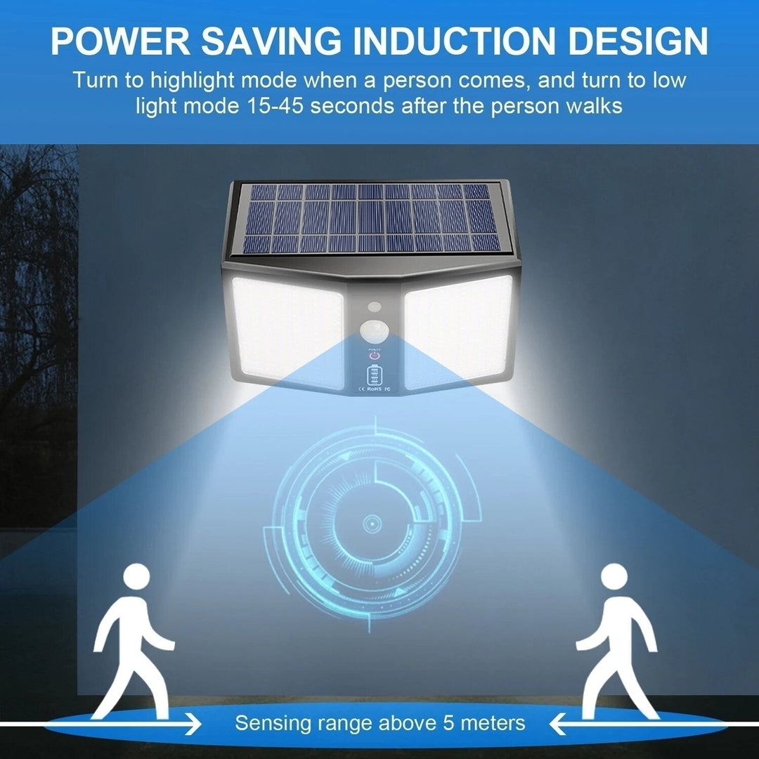 360LED Solar Light Wall Lamps 12000mAh 6 Modes Motion Sensor IP65 Waterproof Outdoor Yard Garden Street Induction Night Image 6