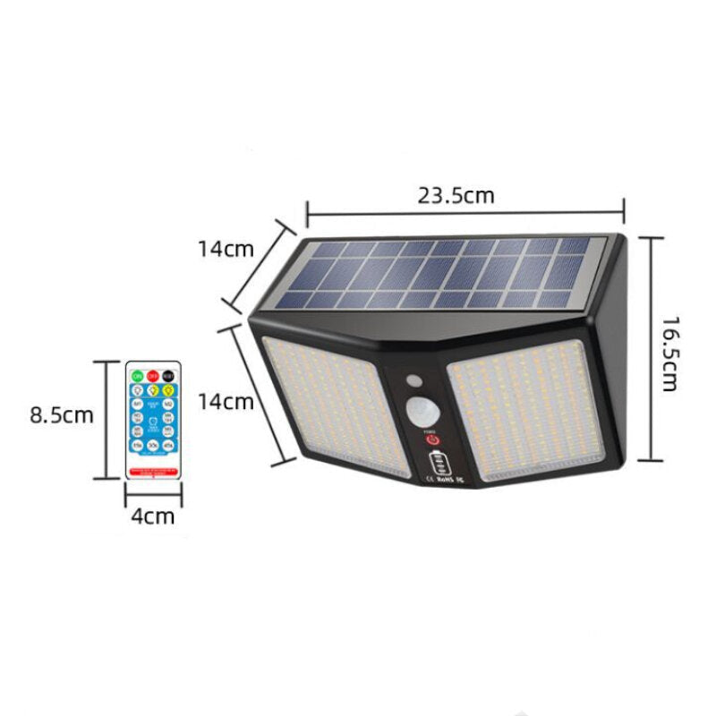 360LED Solar Light Wall Lamps 12000mAh 6 Modes Motion Sensor IP65 Waterproof Outdoor Yard Garden Street Induction Night Image 8