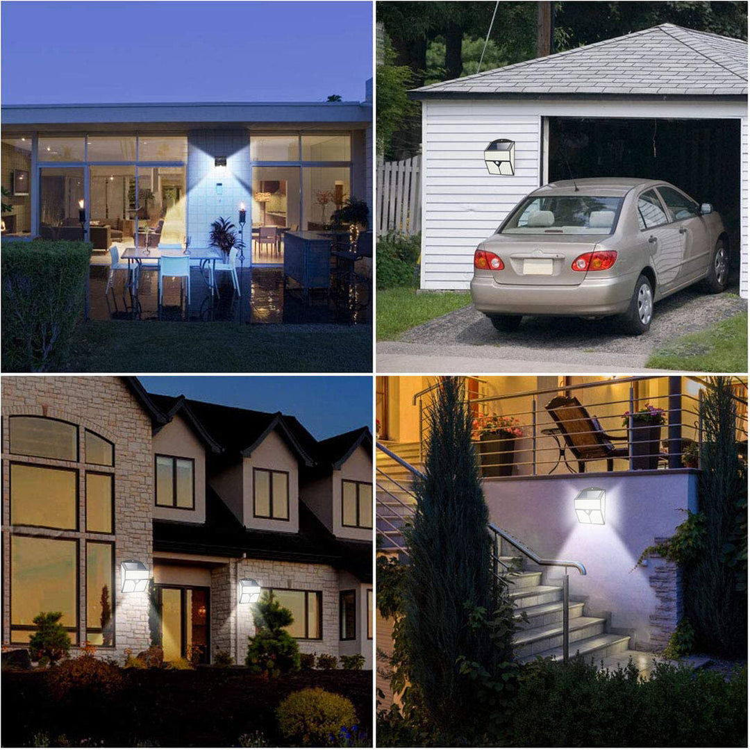 318LED Solar Light Infrared Motion Sensor Garden Security Wall Lamp for Outdoor Yard Patio Image 7