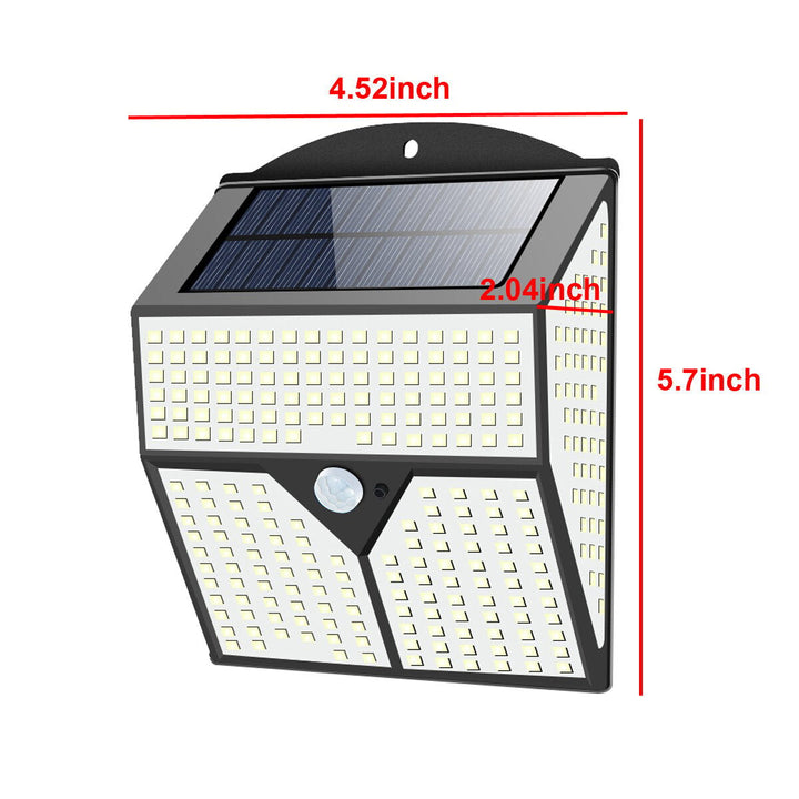 318LED Solar Light Infrared Motion Sensor Garden Security Wall Lamp for Outdoor Yard Patio Image 10