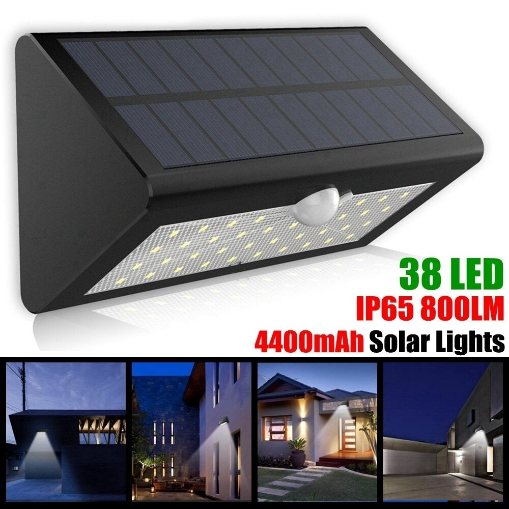 38 LED Solar Light Outdoors Wall Street Lamp 3 Modes PIR Motion Sensor Garden Light Waterproof Security Solar Powered Image 7