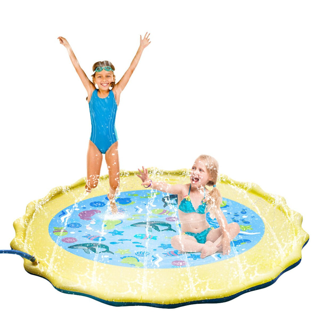 39inch Water Sprinkler Play Mat Summer Garden Sprinkler Pad Family Activities Image 6