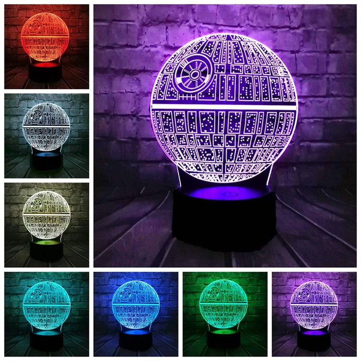 3D LED Table Lamp Death Star Colorful Ball Bulb Atmosphere Decoration Night Lights Novelties Toys Image 1