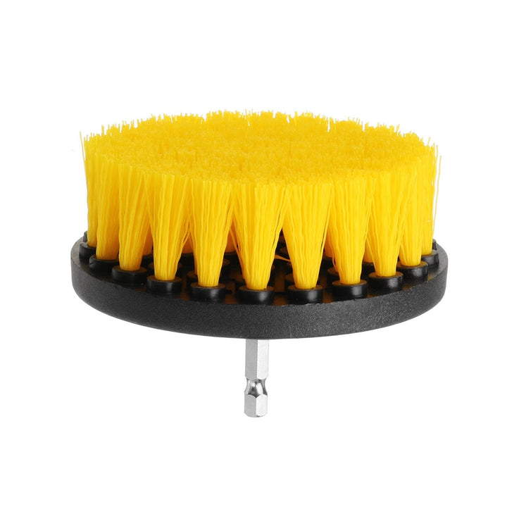 3Pcs 2/3.5/4 Inch Yellow Electric Drill Brush Tile Grout Power Scrubber Tub Cleaning Brush Image 2