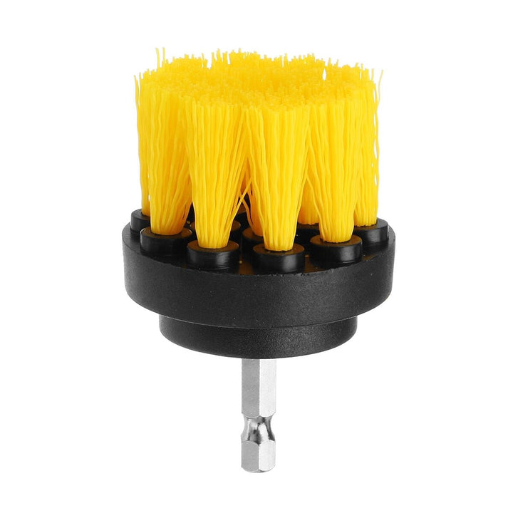 3Pcs 2/3.5/4 Inch Yellow Electric Drill Brush Tile Grout Power Scrubber Tub Cleaning Brush Image 4