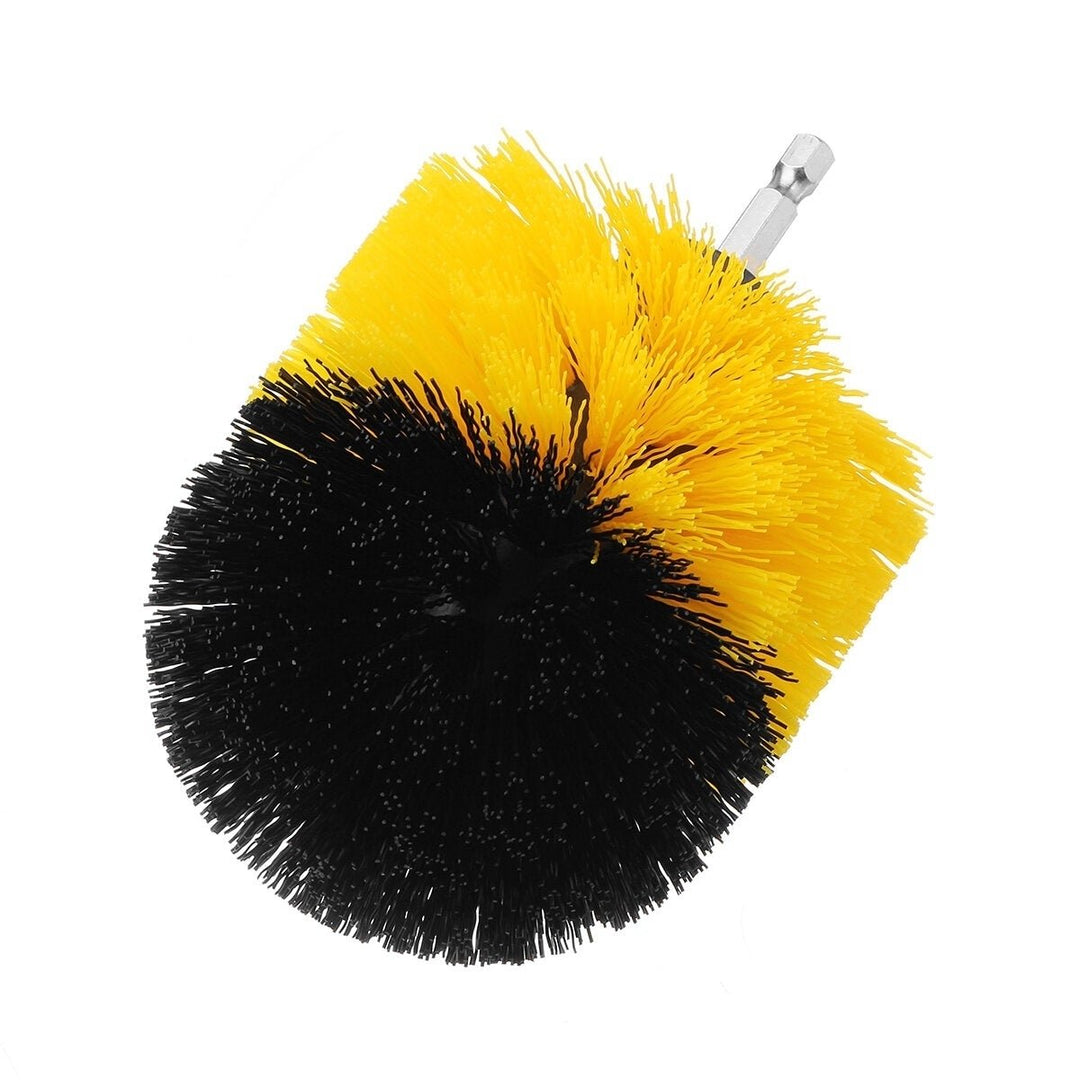 3Pcs 2/3.5/4 Inch Yellow Electric Drill Brush Tile Grout Power Scrubber Tub Cleaning Brush Image 7