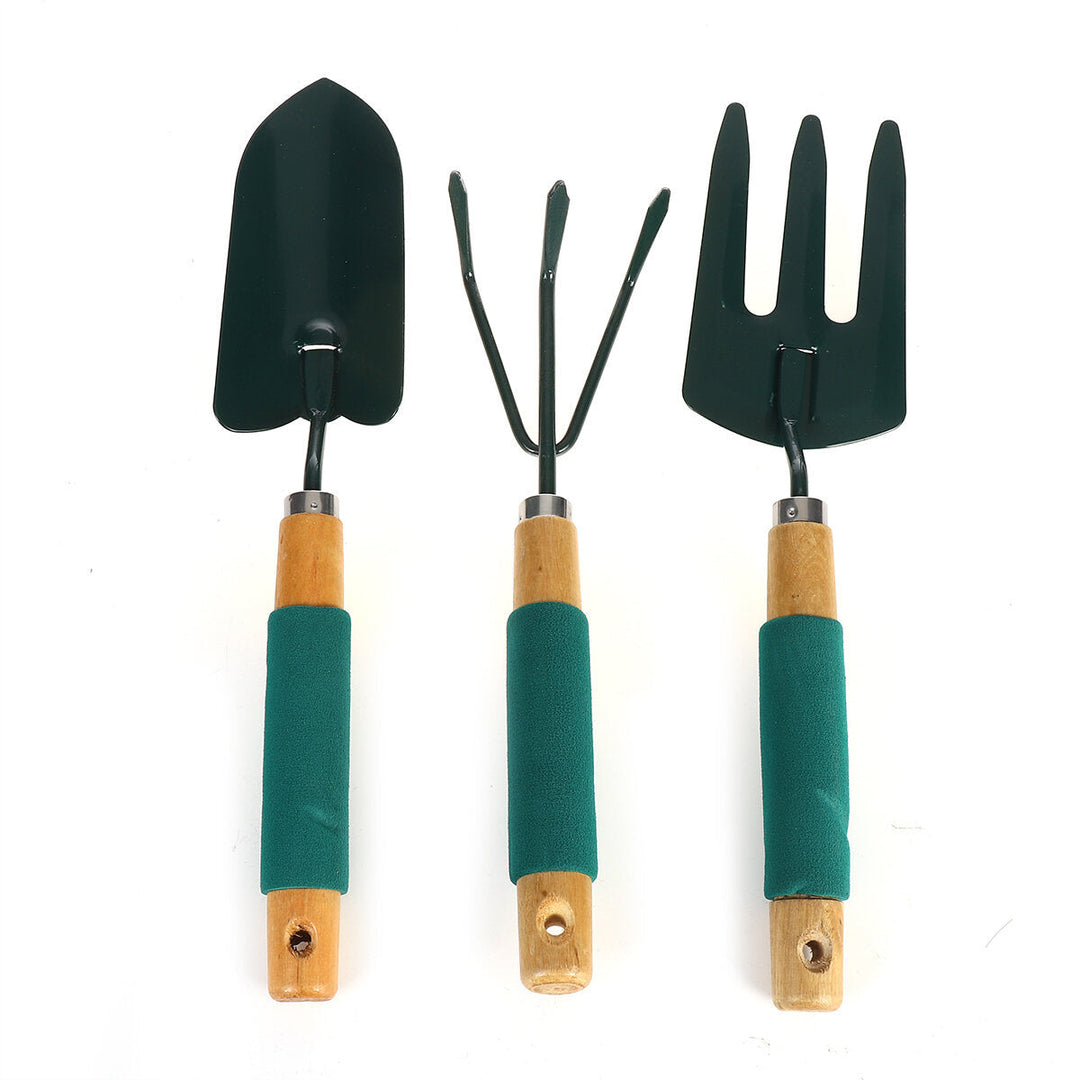 3Pcs Mini Gardening Plant Pot Gardening Tools Small Durable Shovel Rake Spade Set Tool Image 1