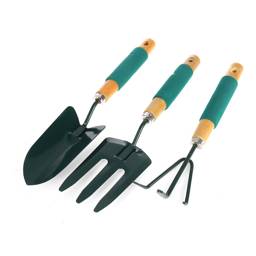 3Pcs Mini Gardening Plant Pot Gardening Tools Small Durable Shovel Rake Spade Set Tool Image 3