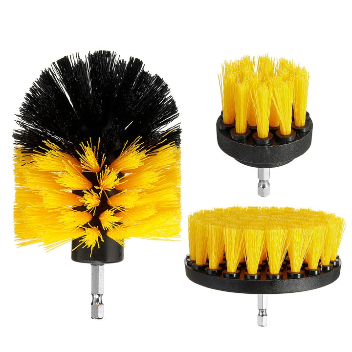 3Pcs/Set Combo Electric Drill Scrubber Brush Kit For Cleaning Kitchen Bathroom Tub Image 1