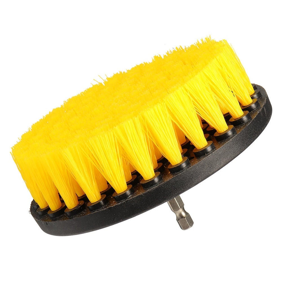 4.3 Inch Yellow Drill Cleaning Brush Powered Scrub for Shower Tub Tile Carpet Image 1