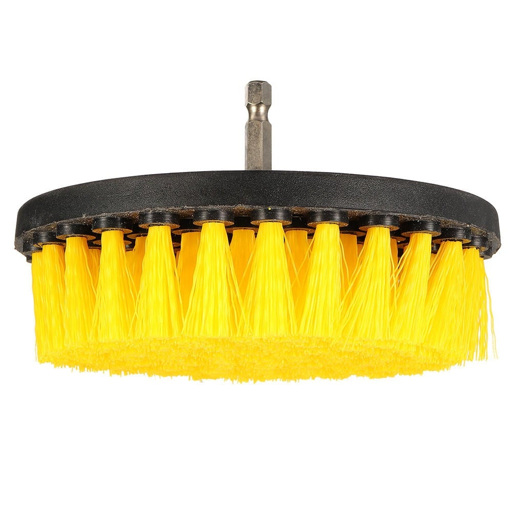 4.3 Inch Yellow Drill Cleaning Brush Powered Scrub for Shower Tub Tile Carpet Image 2