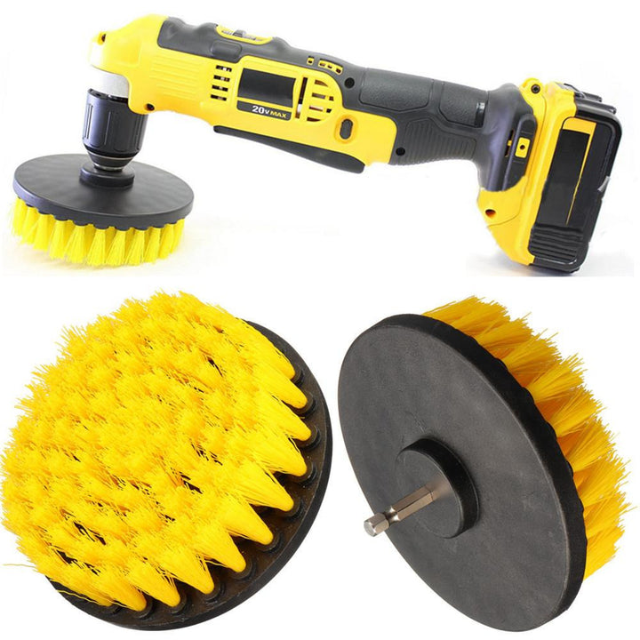 4.3 Inch Yellow Drill Cleaning Brush Powered Scrub for Shower Tub Tile Carpet Image 9