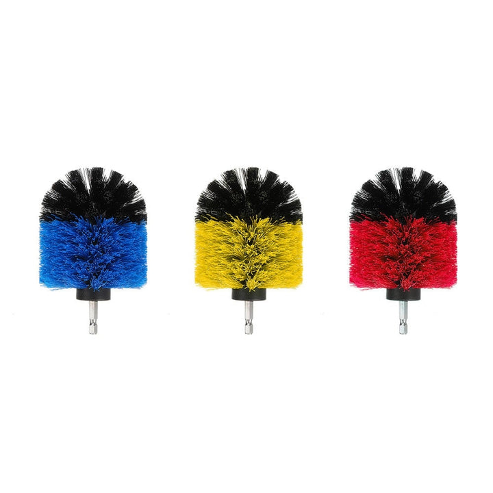 3Pcs Yellow/Red/Blue Drill Cleaning Brush Tub Cleaner Tile Grout Power Scrubber Combo Kit Image 10