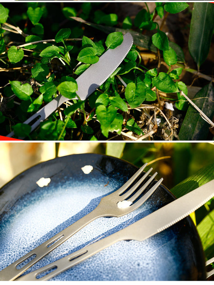 3pcs/set Cutlery Set Ultra Lightweight Knife Fork Spoon for Home Use Travel Camping Picnic Cutlery Set Image 4