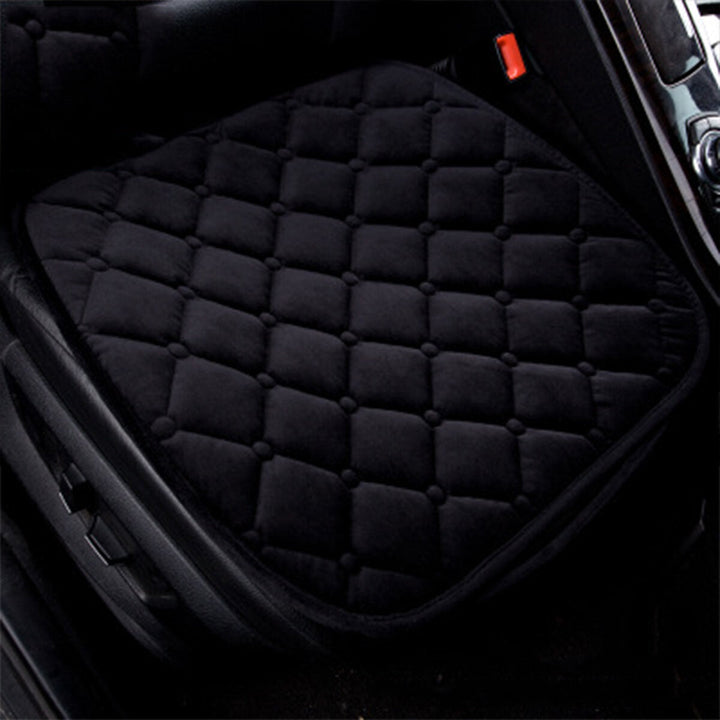 4 Colors Autumn Winter Universal Plush Anti Slip Car Front and Rear Seat Lattice Cushion Cover Chair Pad Seat Mat Image 8